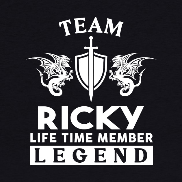 Ricky Name T Shirt - Ricky Life Time Member Legend Gift Item Tee by unendurableslemp118